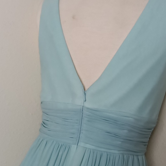 RSVP Baby Blue Sleeveless Summer Semi Casual Full Length Dress - Picture 4 of 8